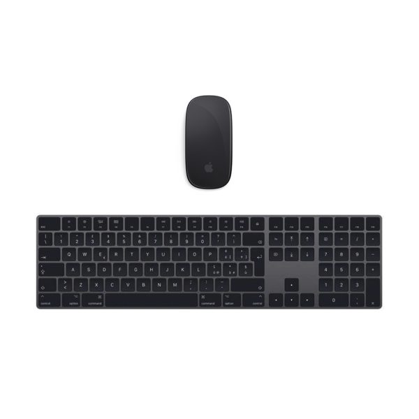 Apple Magic Keyboard 2 Grigio Siderale estesa con pad numerico + Magic Mouse 2 versione con batteria integrata (Ricondizionato)