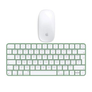 Apple Magic Mouse + Magic Keyboard con Touch ID Verde con batteria integrata (Ricondizionato)