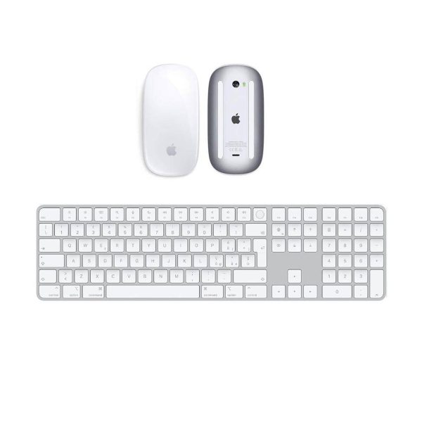 Apple Magic Mouse + Magic Keyboard con TouchID e pad numerico con batteria integrata (Ricondizionato)