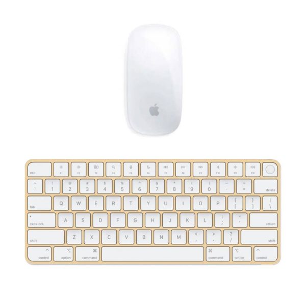 Apple Magic Mouse + Magic Keyboard con Touch ID Arancione con batteria integrata (Ricondizionato)