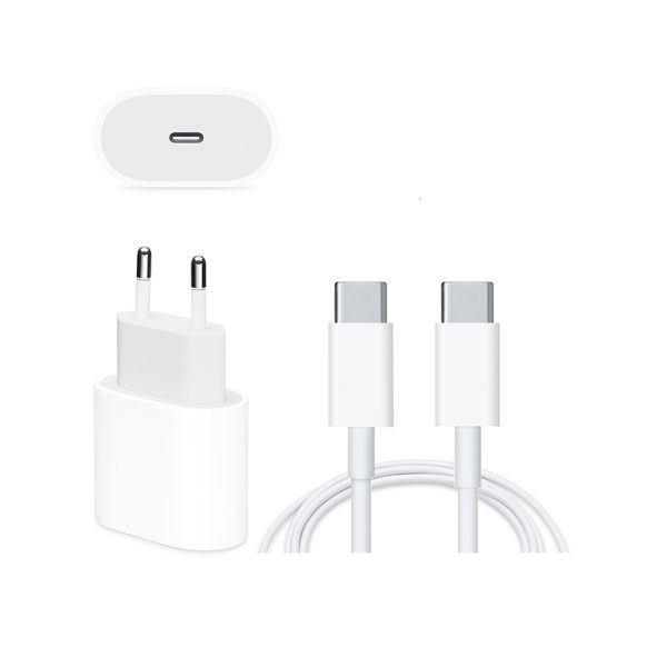 Apple 20W Cavo da USB-C a USB-C con presa da muro EU (Nuovo, originale)