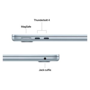 Apple MacBook Air 13 pollici (2025) M4 10-Core, GPU 10-Core, Celeste - 16GB - 256GB SSD - Italiano - Eccellente 5 MACBOOK AIR M4 13 CELESTE PORTE - Refurbis