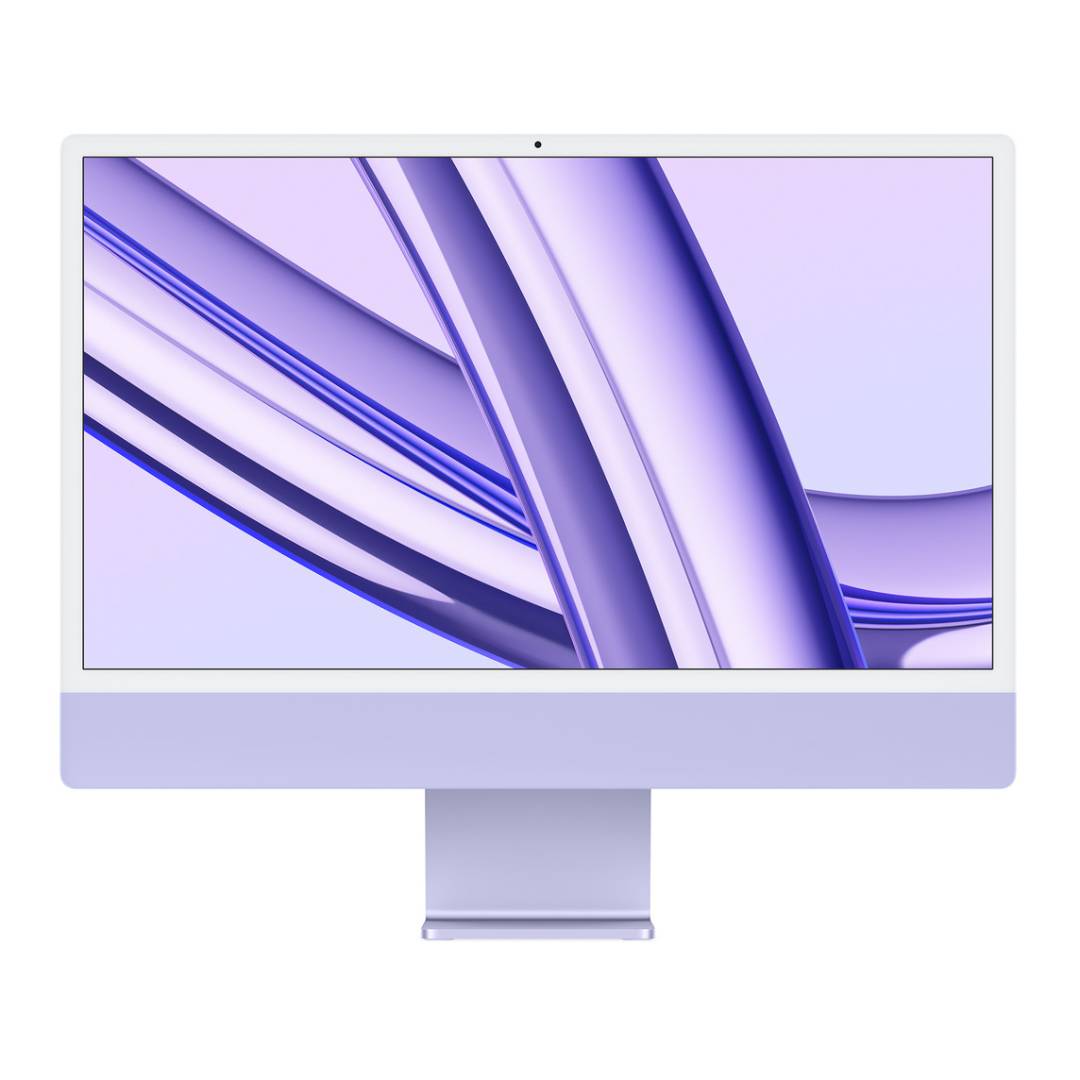 Apple iMac 24 pollici (2023) M3 8-Core, 4 porte Thunderbolt, Viola - 16GB - 512GB SSD - Buono